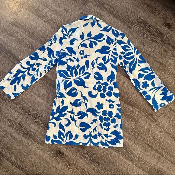 Zara Linen Blend Wrap Dress - Picture 7 of 7